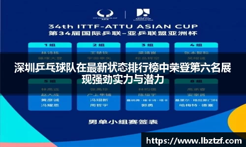 深圳乒乓球队在最新状态排行榜中荣登第六名展现强劲实力与潜力